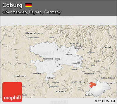 Classic Style 3D Map of Coburg