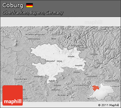 Gray 3D Map of Coburg