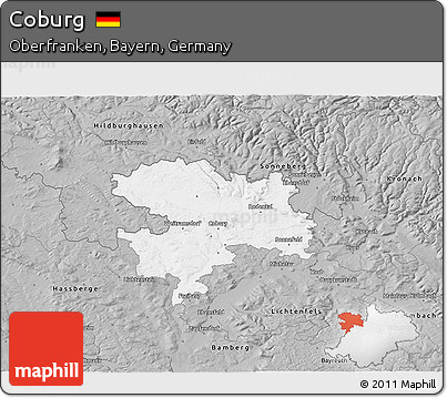 Gray 3D Map of Coburg
