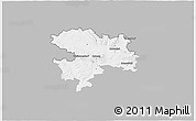 Gray 3D Map of Coburg, single color outside