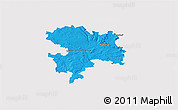 Political 3D Map of Coburg, cropped outside