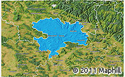 Political 3D Map of Coburg, satellite outside