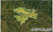 Satellite 3D Map of Coburg, darken
