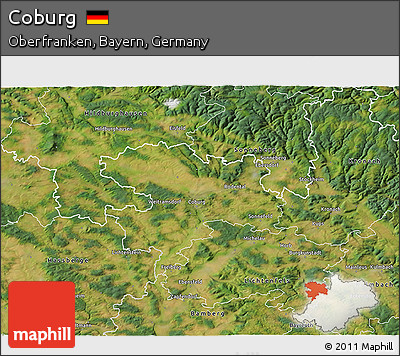 Satellite 3D Map of Coburg