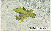 Satellite 3D Map of Coburg, lighten