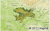 Satellite 3D Map of Coburg, physical outside