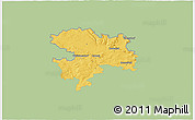 Savanna Style 3D Map of Coburg, single color outside