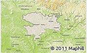 Shaded Relief 3D Map of Coburg, physical outside