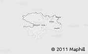 Silver Style 3D Map of Coburg, single color outside