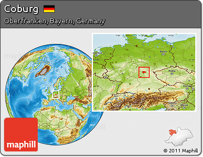 Physical Location Map of Coburg