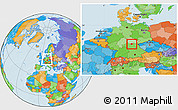 Political Location Map of Coburg, within the entire country