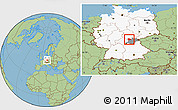 Savanna Style Location Map of Coburg, highlighted country, highlighted parent region