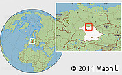 Savanna Style Location Map of Coburg, highlighted grandparent region