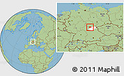 Savanna Style Location Map of Coburg, highlighted parent region