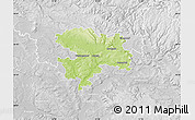 Physical Map of Coburg, lighten, desaturated