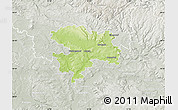 Physical Map of Coburg, lighten, semi-desaturated