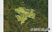 Satellite Map of Coburg, darken