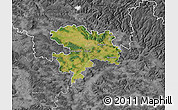 Satellite Map of Coburg, desaturated