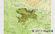 Satellite Map of Coburg, physical outside