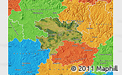Satellite Map of Coburg, political outside