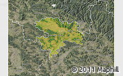 Satellite Map of Coburg, semi-desaturated