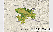 Satellite Map of Coburg, shaded relief outside