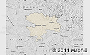 Shaded Relief Map of Coburg, desaturated