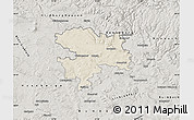 Shaded Relief Map of Coburg, semi-desaturated