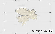 Shaded Relief Map of Coburg, single color outside