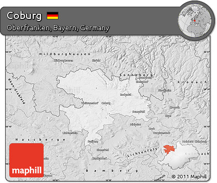 Silver Style Map of Coburg