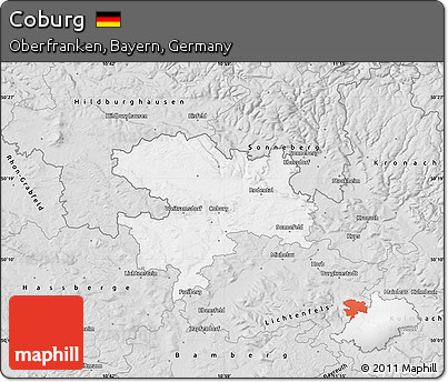Silver Style Map of Coburg