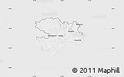 Silver Style Map of Coburg, single color outside