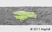 Physical Panoramic Map of Coburg, darken, desaturated