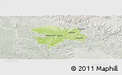 Physical Panoramic Map of Coburg, lighten, semi-desaturated