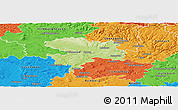 Physical Panoramic Map of Coburg, political outside