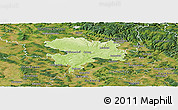 Physical Panoramic Map of Coburg, satellite outside