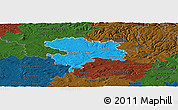 Political Panoramic Map of Coburg, darken