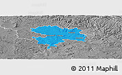 Political Panoramic Map of Coburg, desaturated