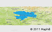 Political Panoramic Map of Coburg, physical outside