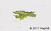 Satellite Panoramic Map of Coburg, cropped outside