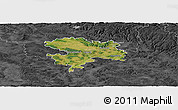 Satellite Panoramic Map of Coburg, darken, desaturated