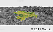 Satellite Panoramic Map of Coburg, desaturated