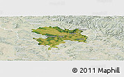 Satellite Panoramic Map of Coburg, lighten