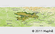 Satellite Panoramic Map of Coburg, physical outside
