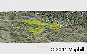 Satellite Panoramic Map of Coburg, semi-desaturated