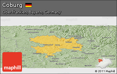 Savanna Style Panoramic Map of Coburg