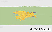 Savanna Style Panoramic Map of Coburg, single color outside