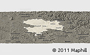 Shaded Relief Panoramic Map of Coburg, darken