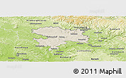 Shaded Relief Panoramic Map of Coburg, physical outside