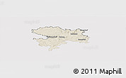 Shaded Relief Panoramic Map of Coburg, single color outside